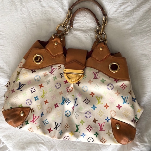 SOLD - White Monogram Multicolor Ursula Blanco - Picture 10 of 12